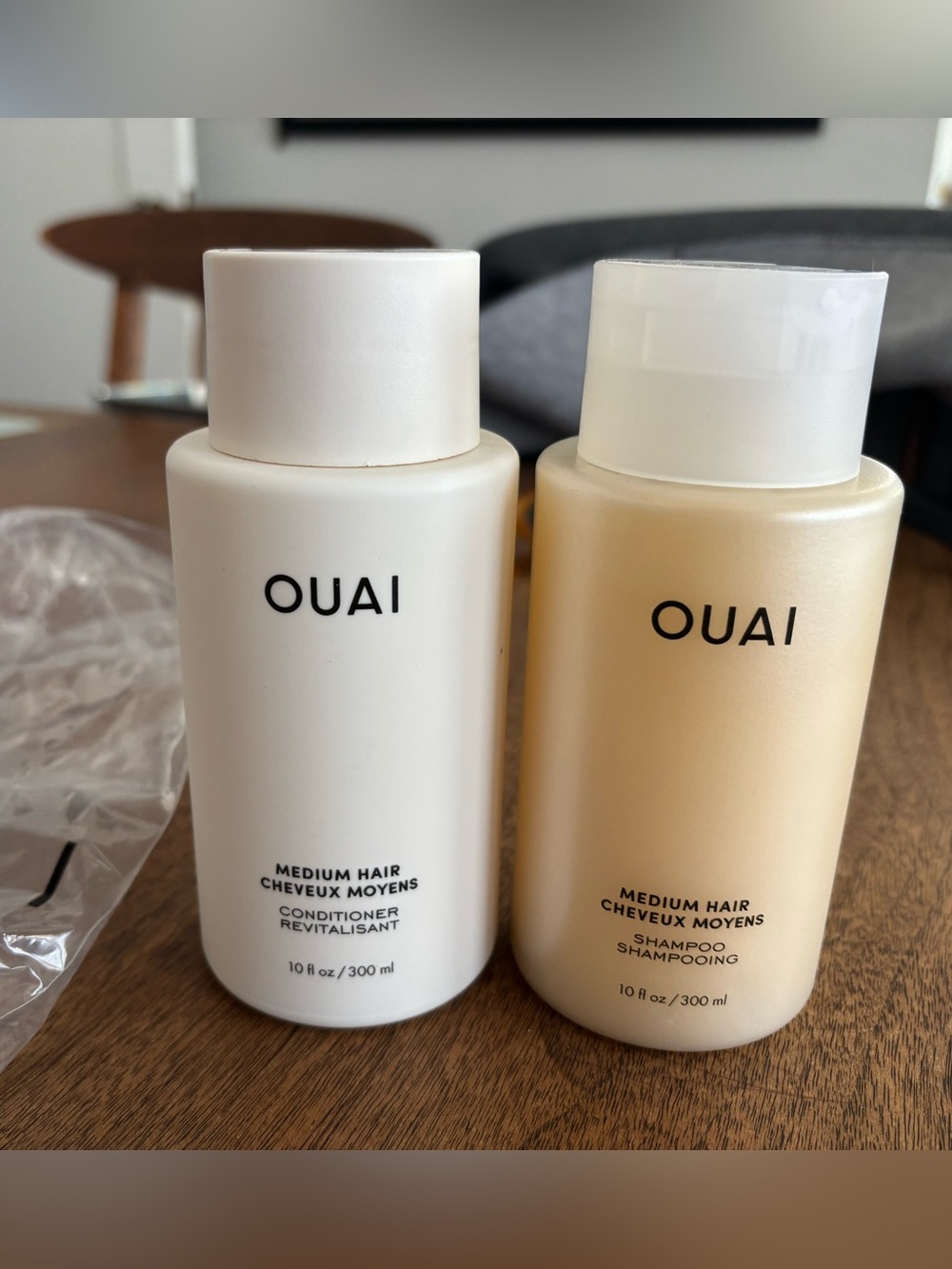OUAI Shampoo & Conditioner Set - White & Pale Gold